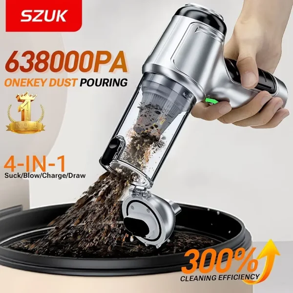 SZUK Elite 638000 – مكنسة لاسلكية فاخرة للسيارة والمنزل - Image 2