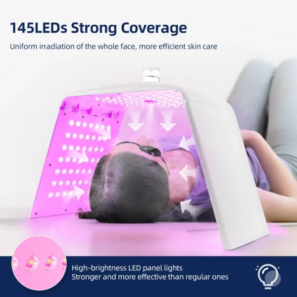 قناع LED للعناية بالبشرة – 7 ألوان علاج ضوئي وتجديد شامل - Image 2