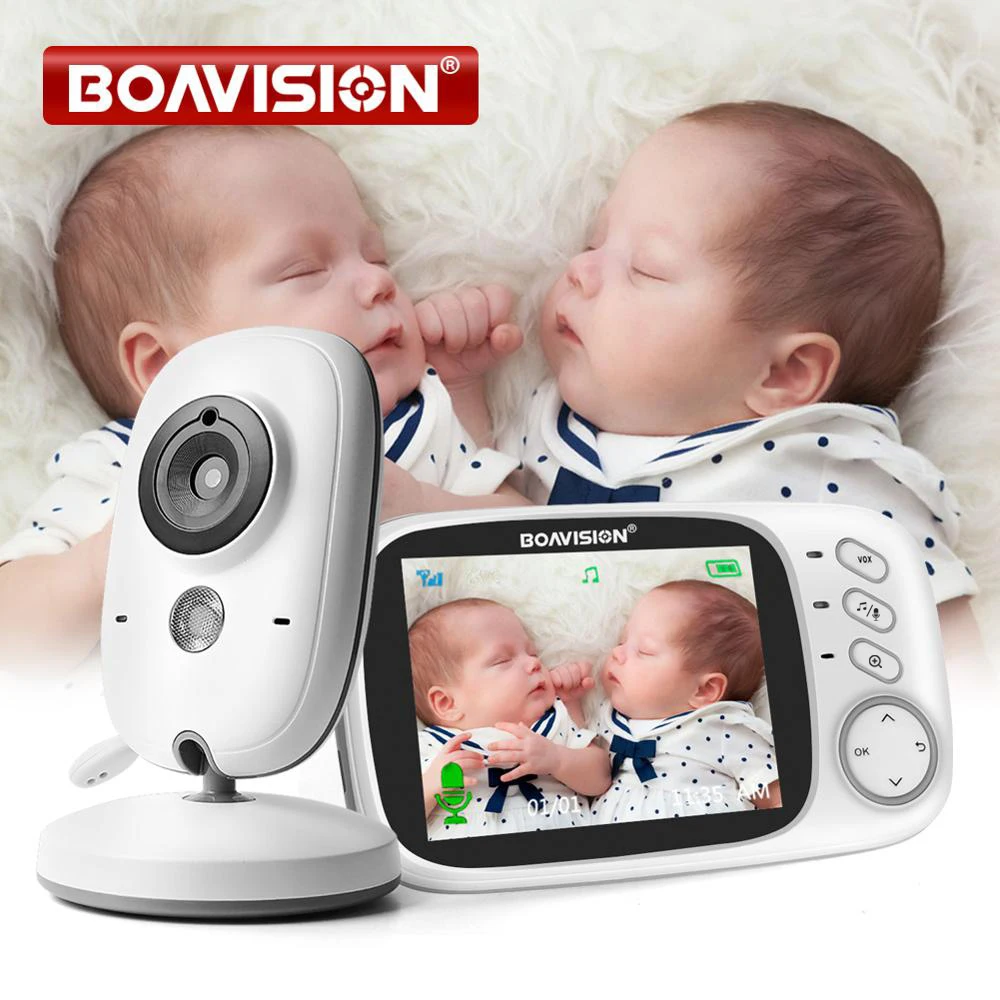 VB603 فيديو مراقبة الطفل 2.4G لاسلكي مع 3.2 بوصة LCD 2 طريقة الصوت الحديث للرؤية الليلية مراقبة كاميرا الأمن جليسة الأطفال