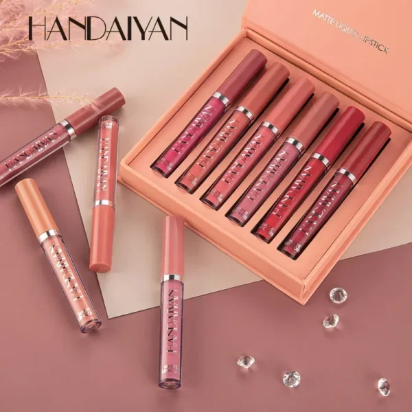 طقم HANDAIYAN روج كوري غير لامع – 6 قطع - Image 3