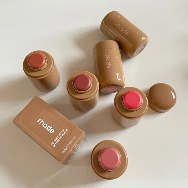 RHODE طقم أحمر خدود وكريم شفاه – تصميم INS أنيق - Image 3