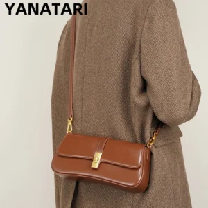 حقيبة يد نسائية من الجلد الطبيعي – تصميم فاخر وعتيق من YANATARI | 2024