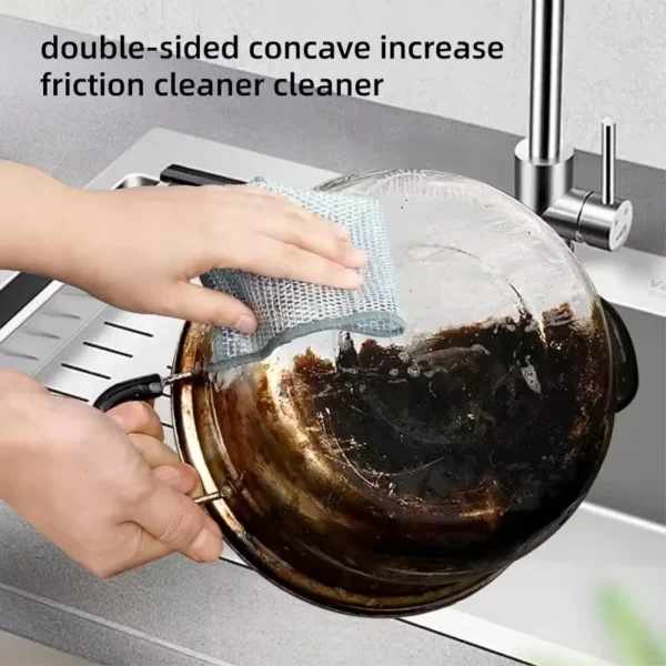 خرقة تنظيف مزدوجة الوجه بأسلاك الفولاذ - Image 4