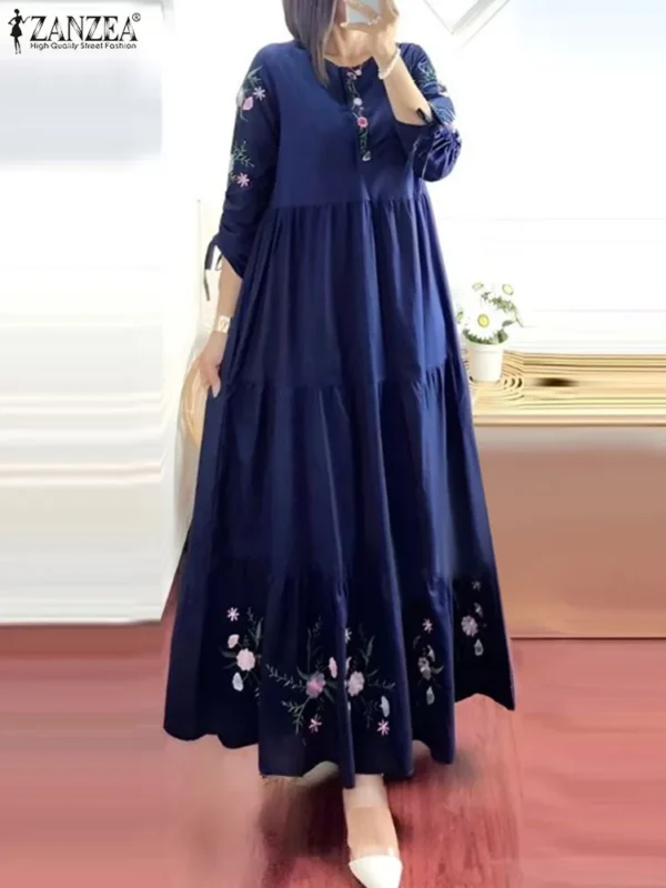 Zazea – فستان قفطان صيفي مطبوع بزهور - Image 3