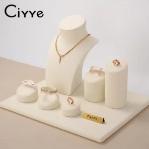 طقم صواني عرض مجوهرات من Ciyye – لحمل الأقراط، القلائد، الأساور، والخواتم