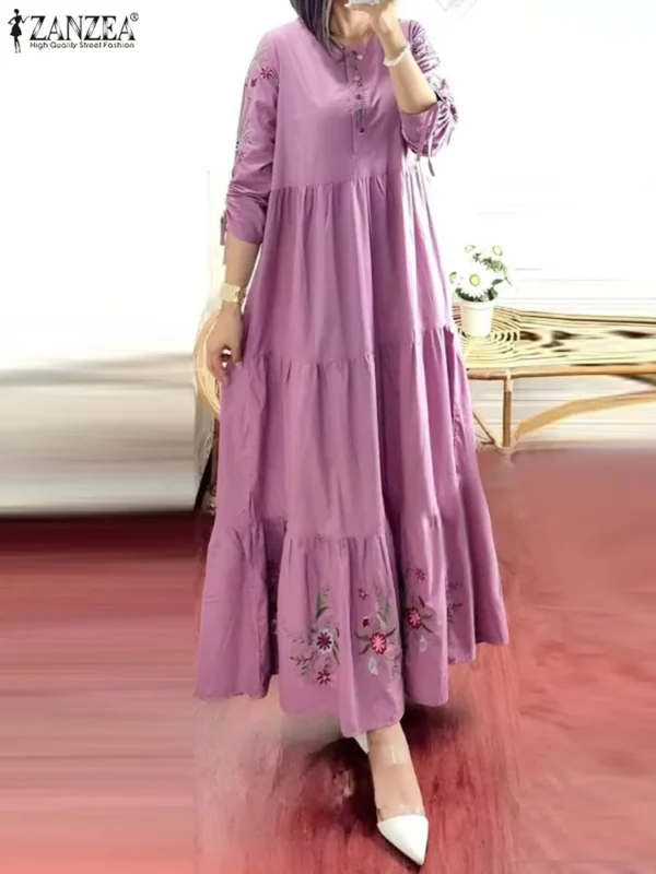 Zazea – فستان قفطان صيفي مطبوع بزهور - Image 2