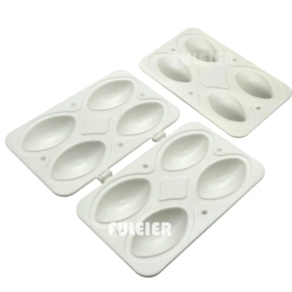 4 ثقوب صانع كرات اللحم دليل صانع قوالب رغيف اللحم أدوات مطبخ محشوة كرات اللحم Kibbeh صانع المعالج لفة كعكة الحلوى ديكور - Image 2