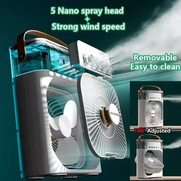 مروحة 3 في 1 مع مكيف ومُرطّب وإضاءة LED - Image 4