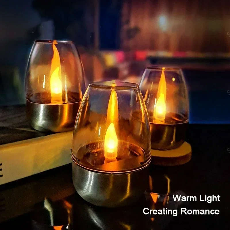شموع LED شمسية مقاومة للماء – قابلة للشحن