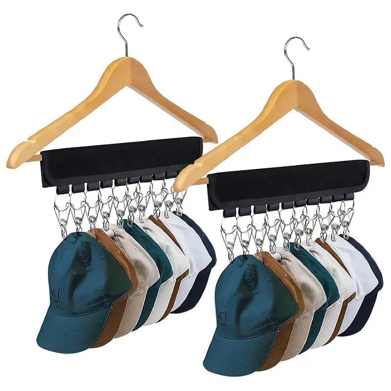 طوي البيسبول رف قبعة شماعة للمنشفة كليب غير قابل للصدأ خزانة البيسبول المنظم رف معلق مقاطع الفولاذ المقاوم للصدأ 10 مقاطع